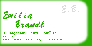 emilia brandl business card